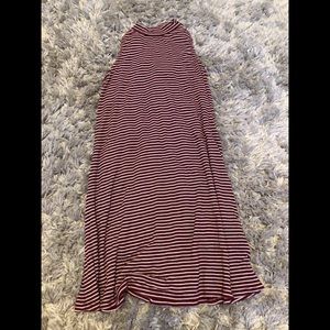 Striped white and maroon dress size kids    M(7/8)